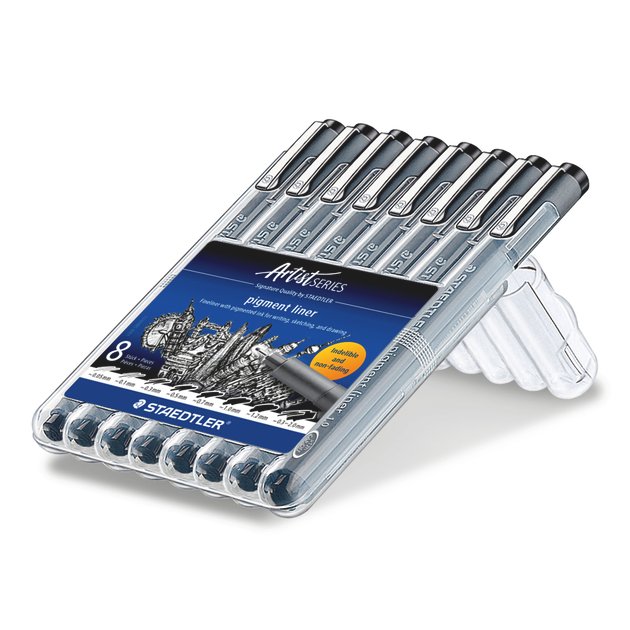 Staedtler pigment liner 308 coffret de 8